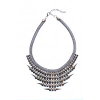 Spike It Up Tiered Chain Statement Necklace